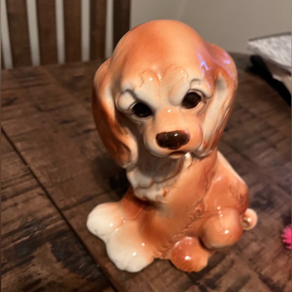 Vintage Planter. Puppy dog ceramic planter.